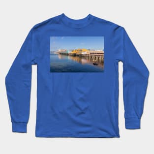 Colorful Reflections, Sunset at Fisherman's Wharf, Monterey, California Long Sleeve T-Shirt